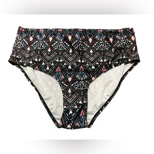 Bobbie Brooks Ladies Swim Multi Color Bikini Bottoms Plus Size 2X NWOT